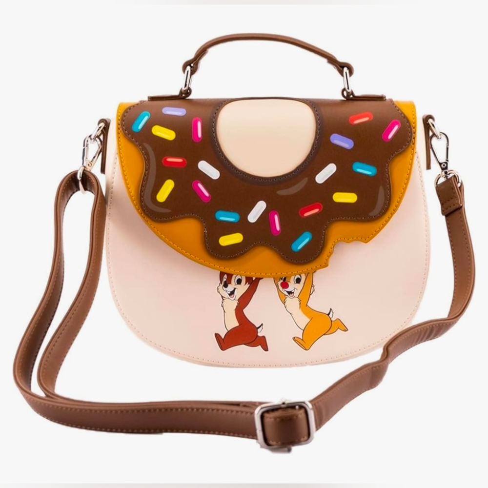 RARE- Loungefly Disney Chip & Dale Donut Crossbody Bag- BRAND NEW W/ TAGS!